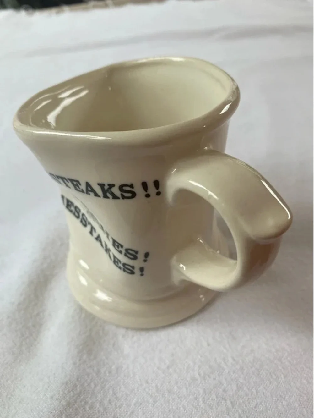 Vintage 1975 Mistake Coffee Cup Mug Warped Made In Japan Gag Gift Funny